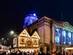 Nottingham city centre decorated for Christmas with lights and market stalls