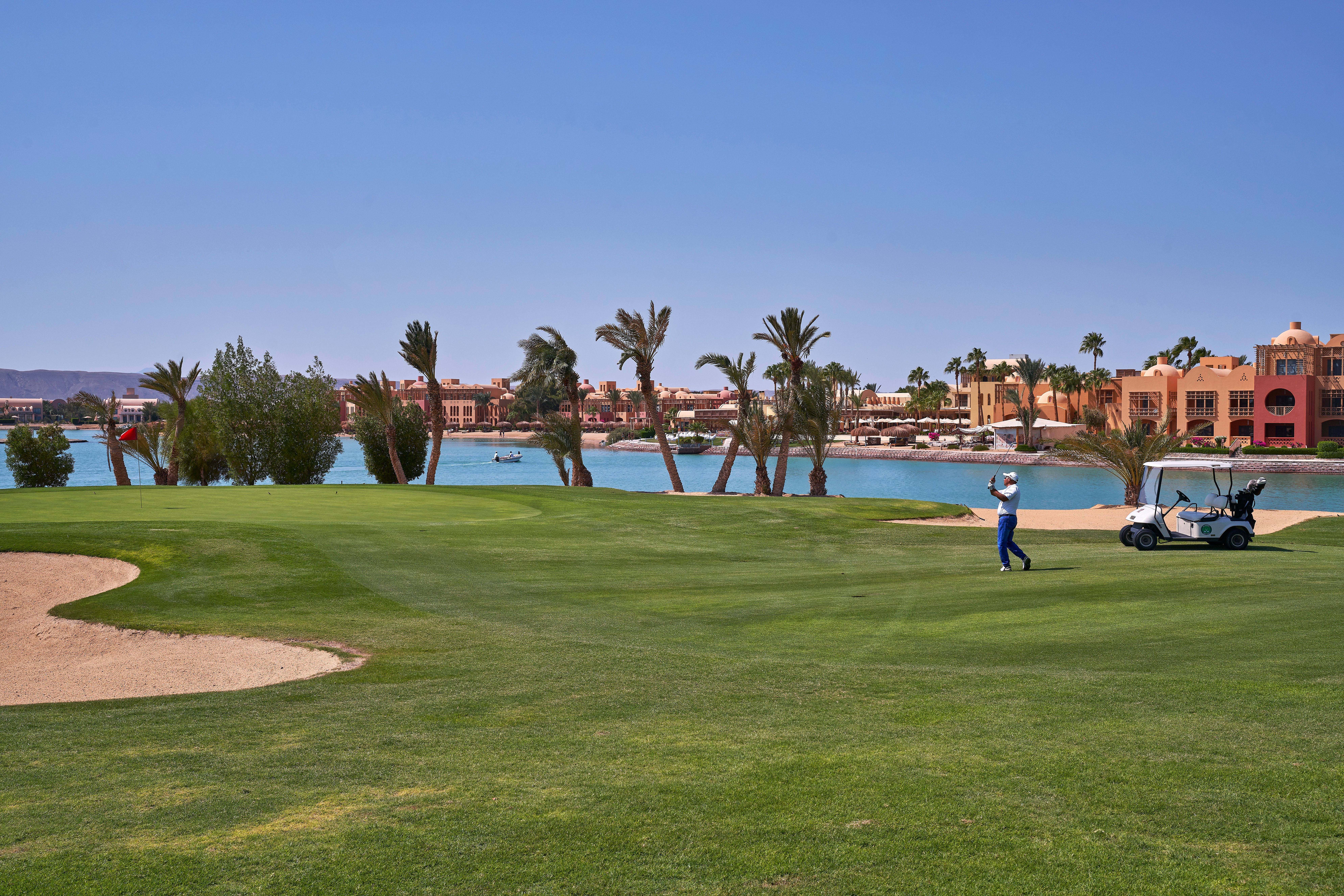 A view of Steigenberger golf course in El Gouna, Egypt