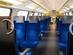 Empty seats on a passenger train in Europe.