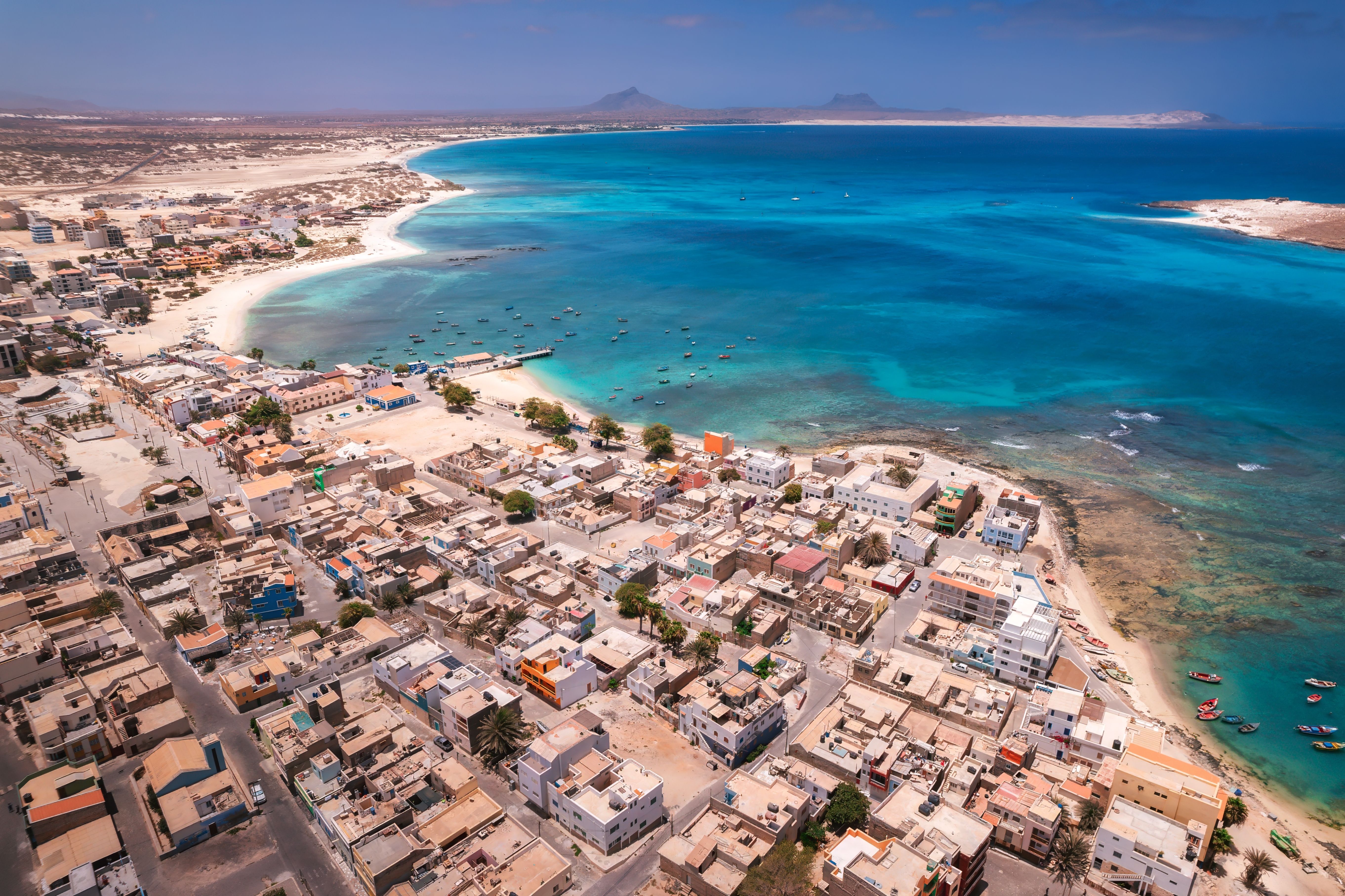 Aerial view of Boa Vista in Cape Verde