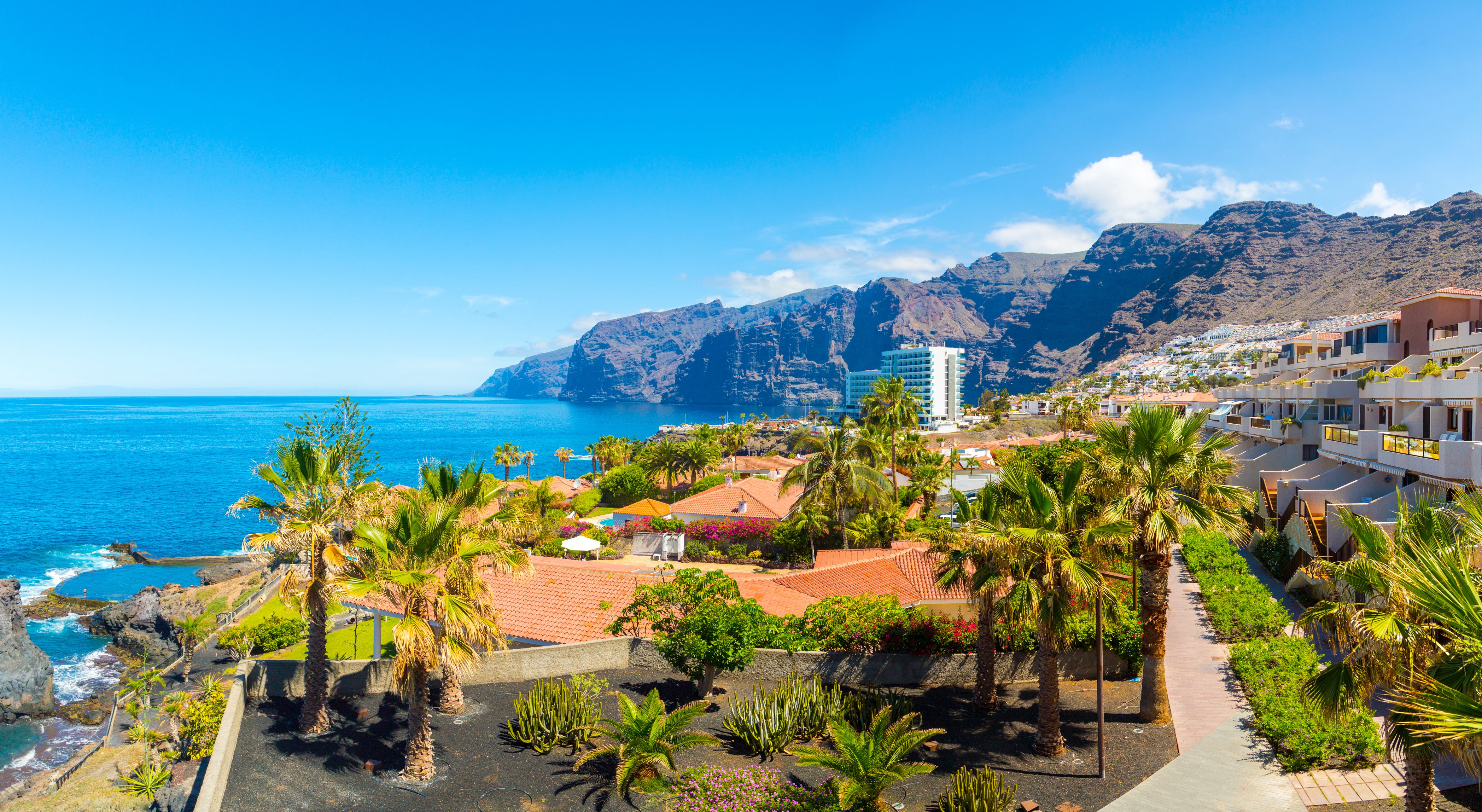 A view of Los Gigantes resort in Tenerife