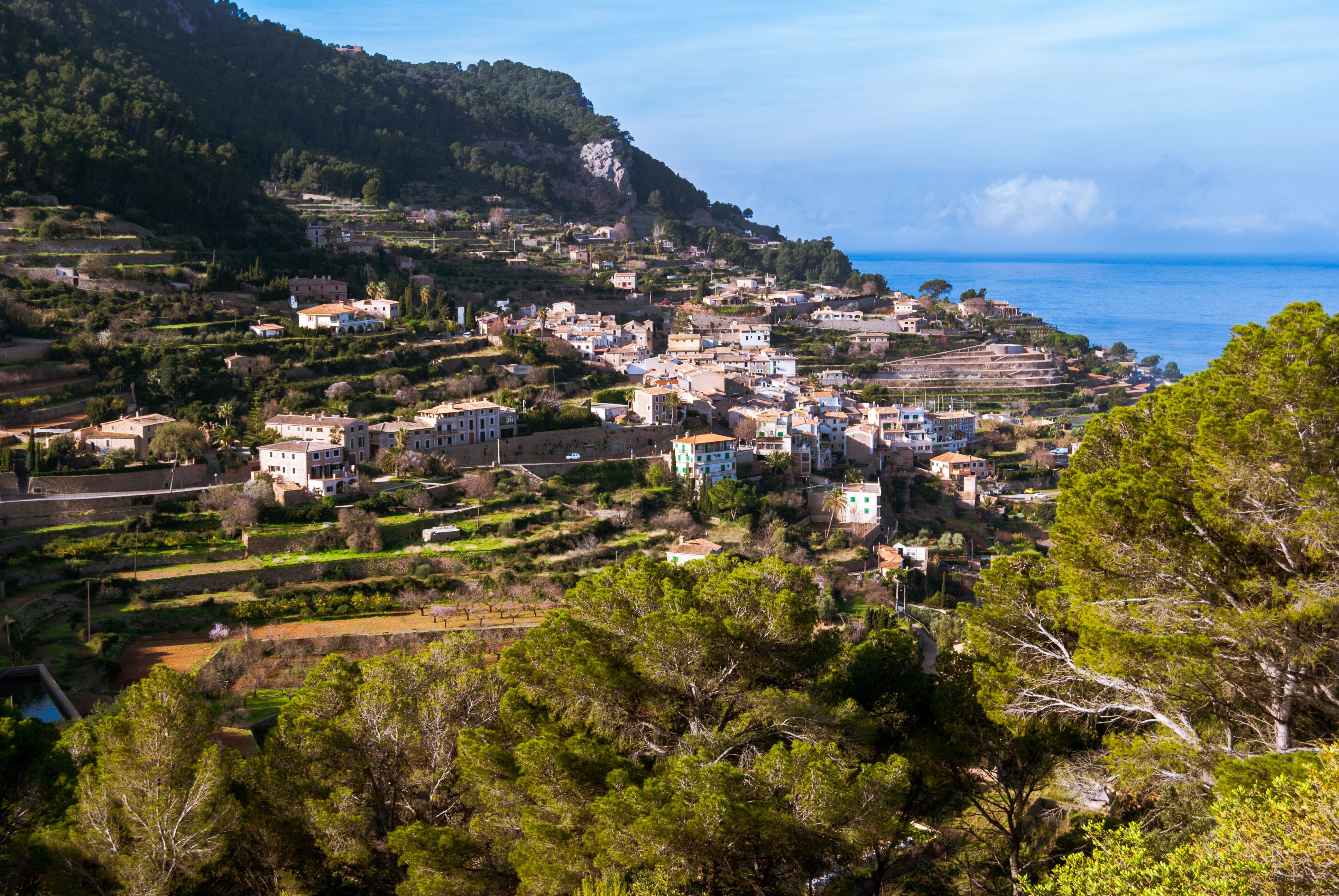A view of Estellencs town in Majorca