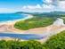 A view of Tamarindo Beach and estuary in Guanacaste, Costa Rica