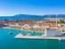An aerial view of Split town and waterfront in Croatia