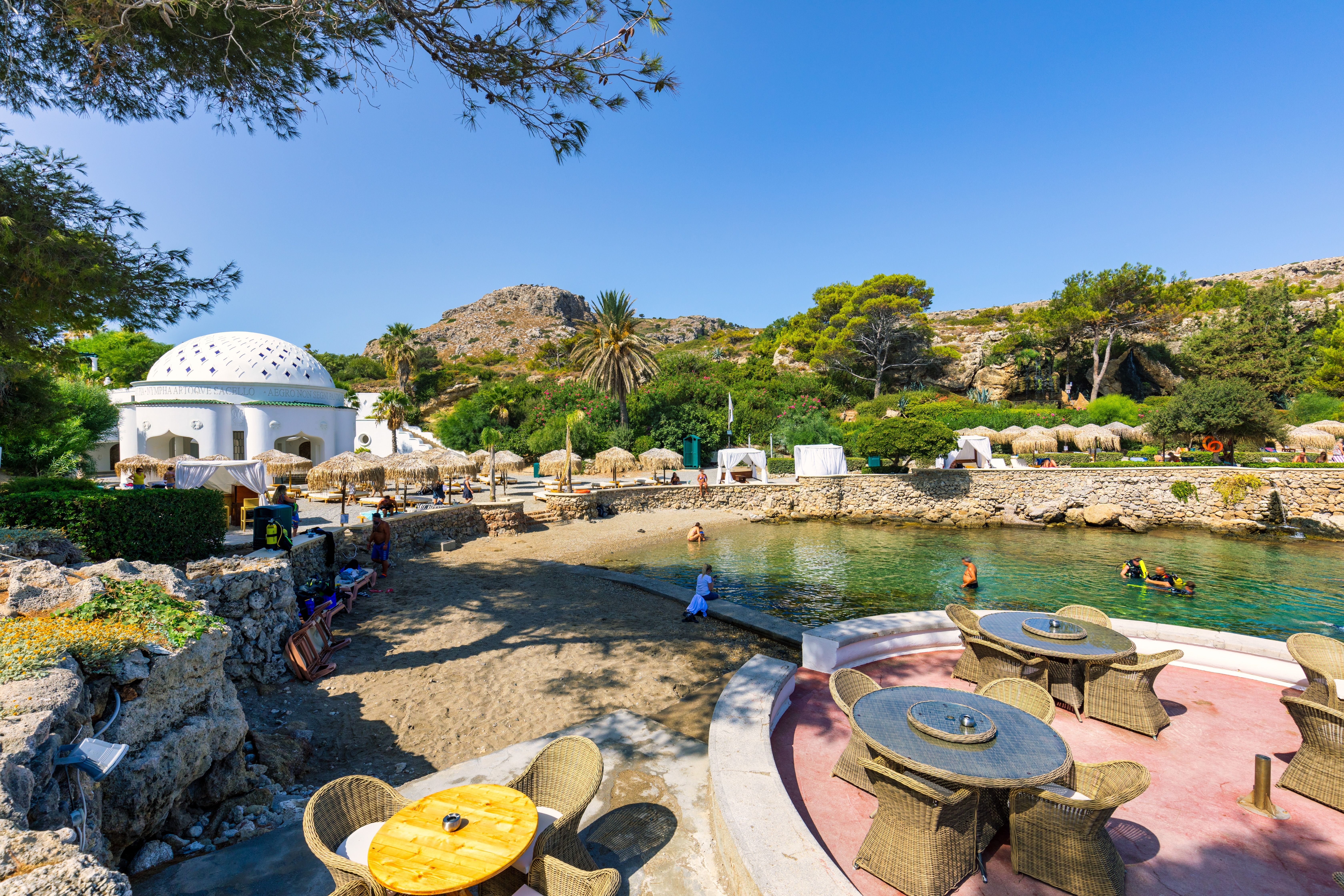 Kalithea Springs in Rhodes, Greece
