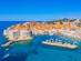 A view across the sea of Dubrovnik Old Town and harbour