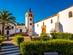 View of historic church building in square of Fuerteventura, Canary Islands, Spain