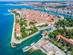 Aerial view of Zadar old town in Croatia