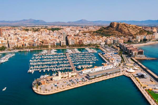 Aerial view of Alicante, Spain