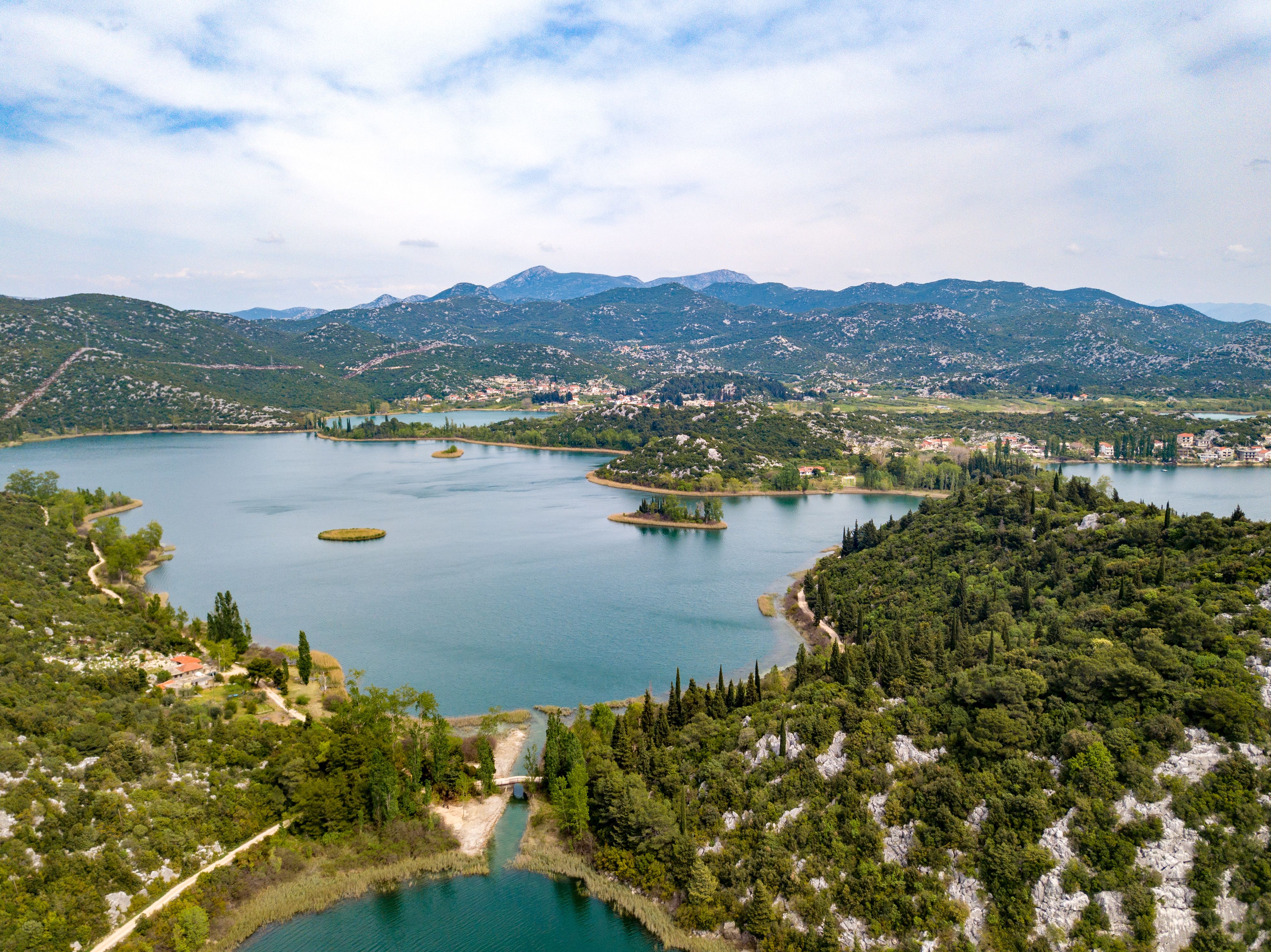 A view of the Baćina lakes in Dalmatia, Croatia