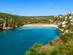 A view of Cala 'n Porter beach in Menorca, Balearic Islands