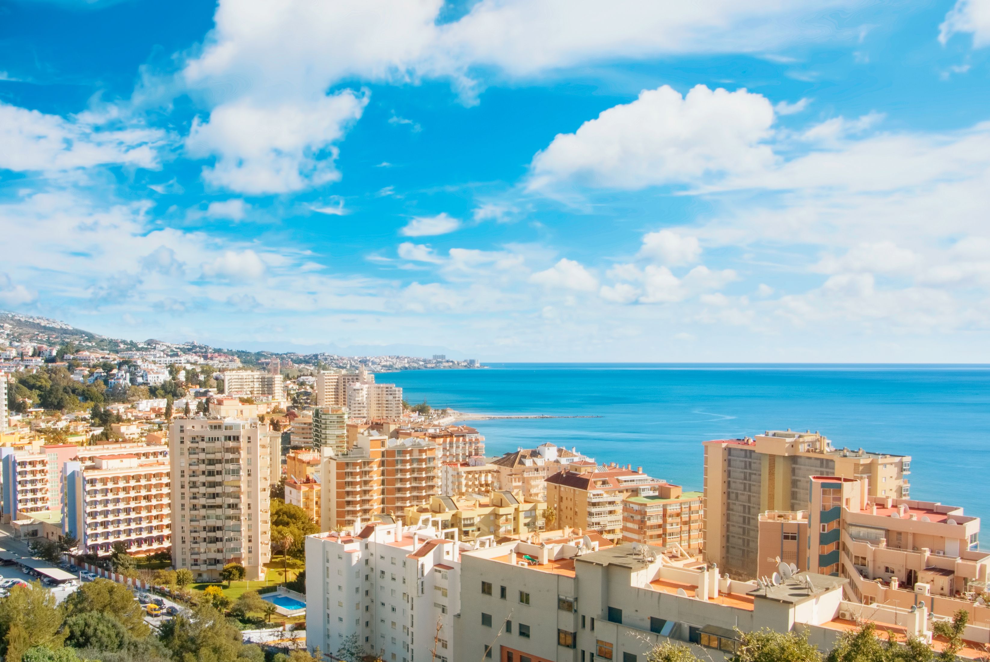A view of Fuengirola town in Costa del Sol, Spain