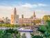 Sunset view of Seville's Golden Tower on the banks of the Guadalquivir River