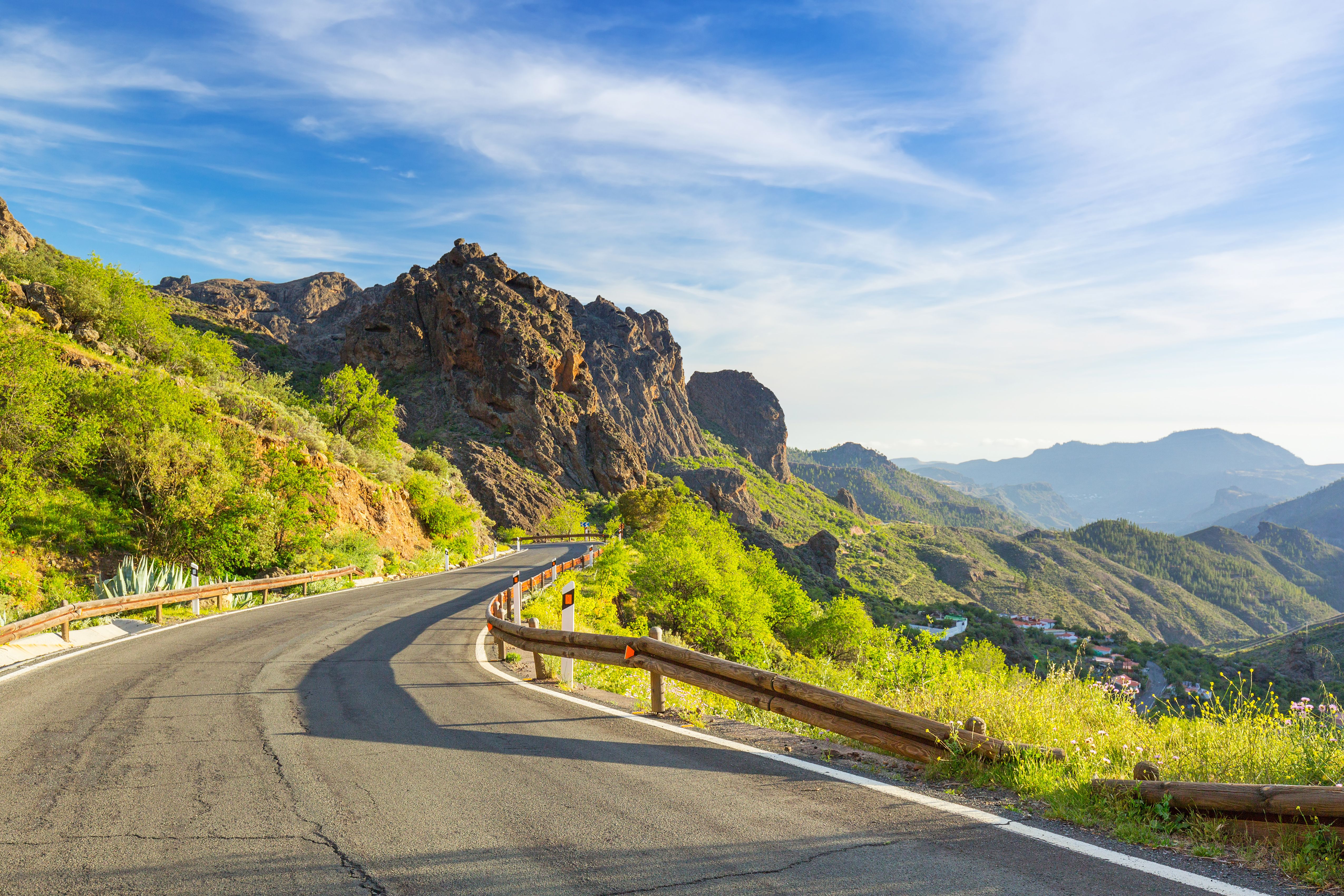 A weaving road through the mountains in Gran Canaria