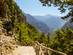 A hiking path through Samaria Gorge in Crete, Greece