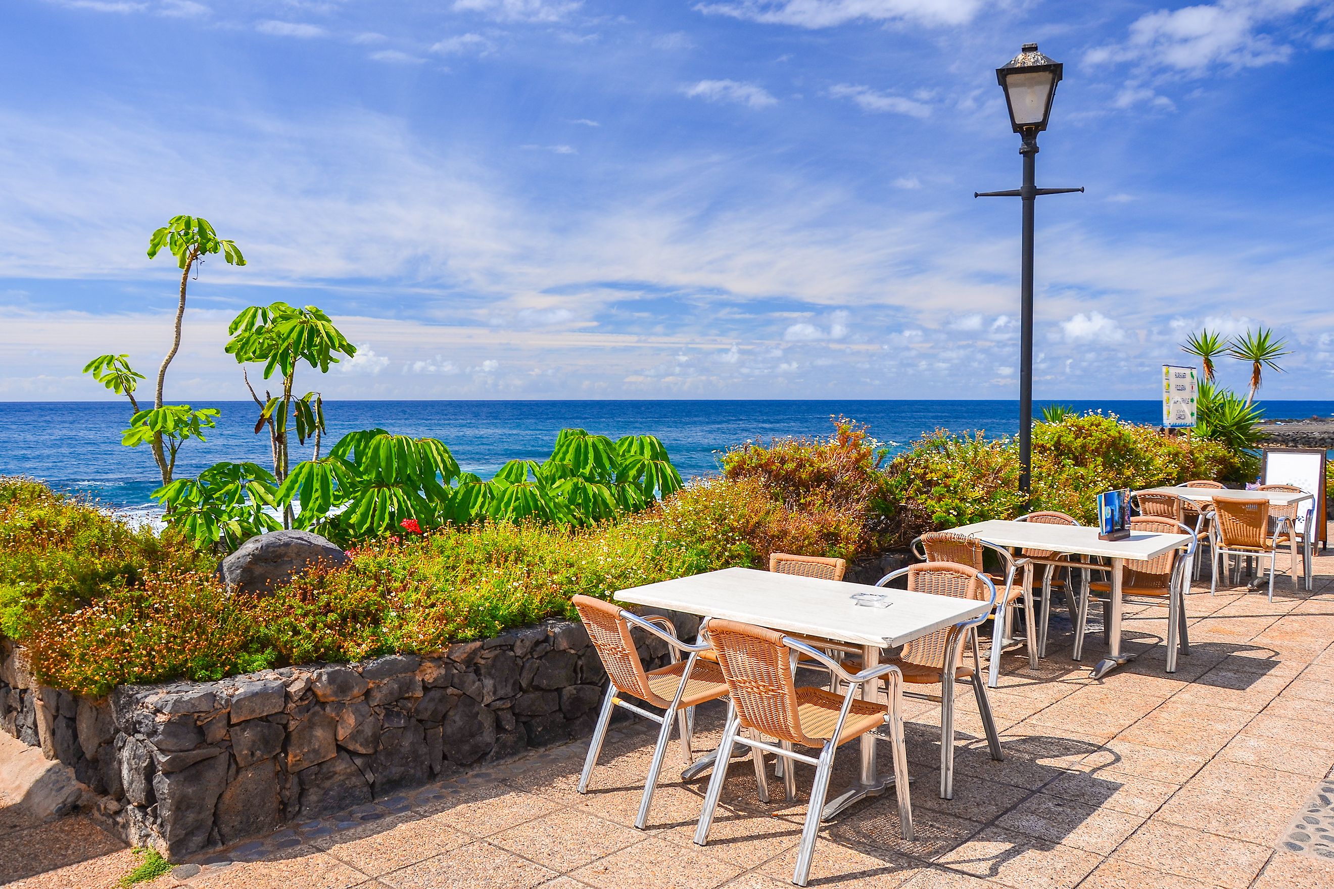 A restaurant by the sea in Tenerife, Canary Islands