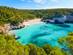 A view of Mitjaneta beach in Menorca