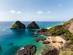 Two Brother mountain at Fernando de Noronha tropical island in Pernambuco, Brazil