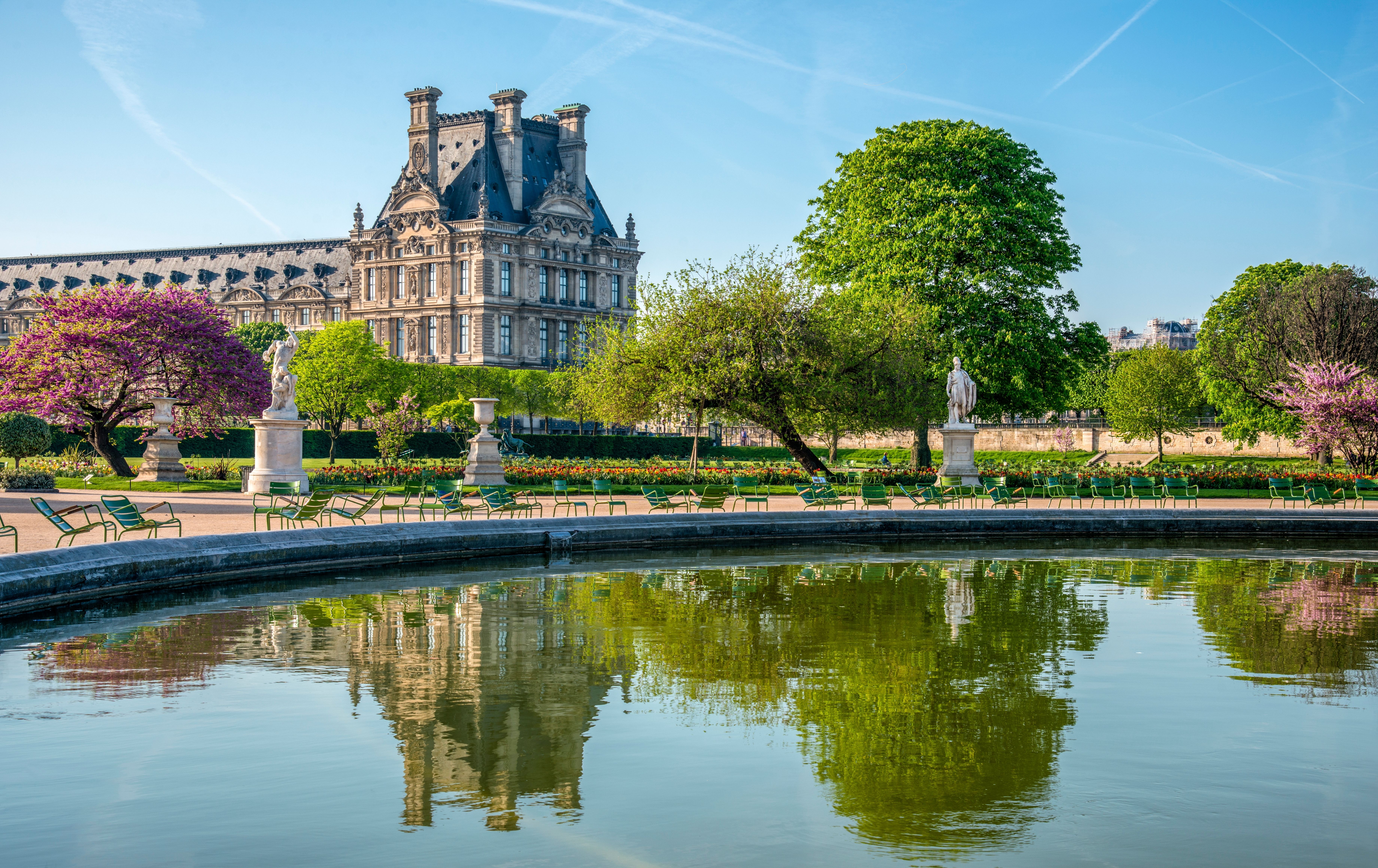 View of the Tuileries Park in Paris