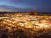 The famous Jamaa el Fna market square at dusk in Marrakesh, Morocco