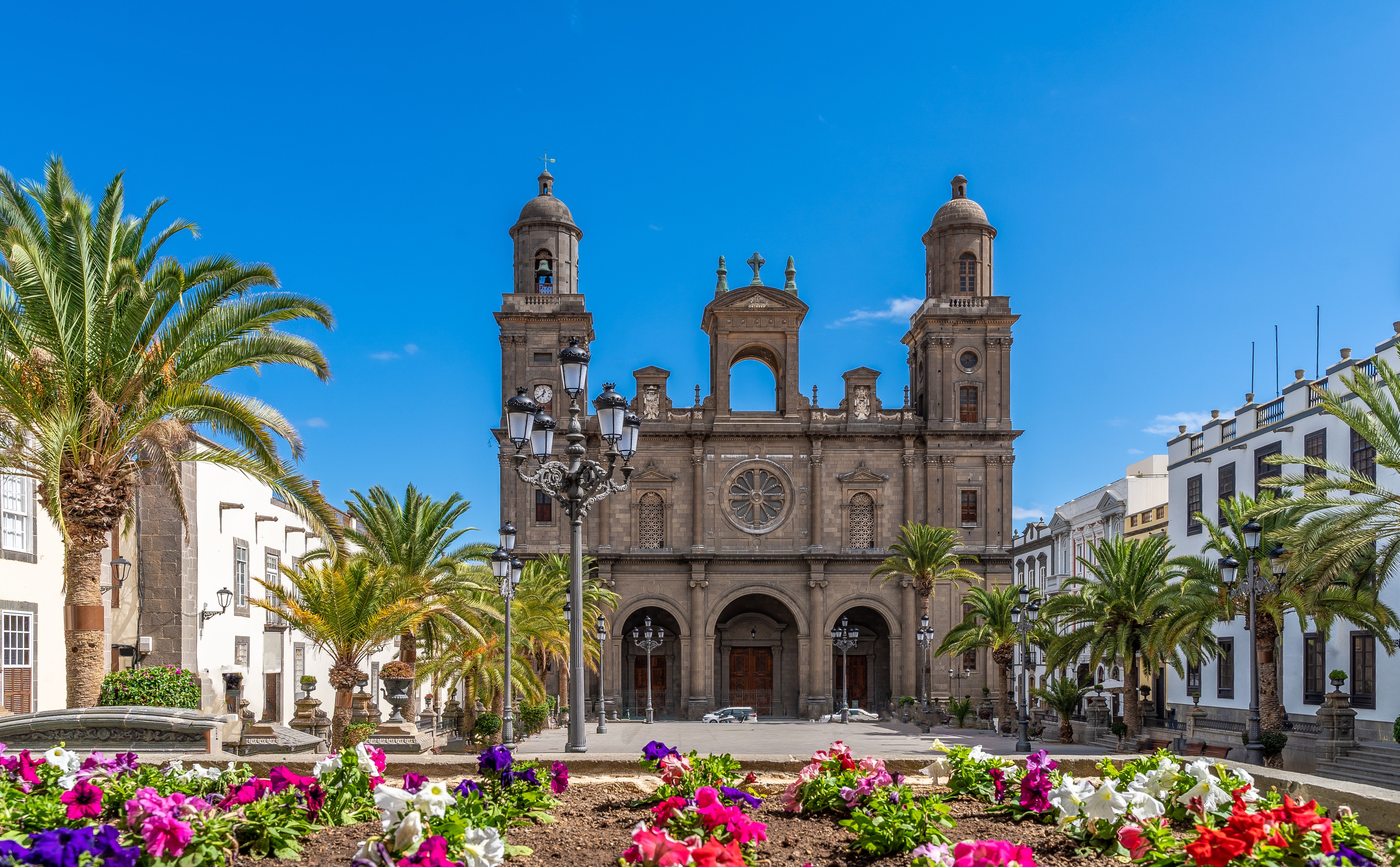 A view of the Cathedral Santa Ana Vegueta in Las Palmas, Gran Canaria