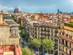 Aerial view of rooftops in the Eixample neighbourhood in Barcelona