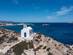 A white-washed church on the island of Kimolos in Greece