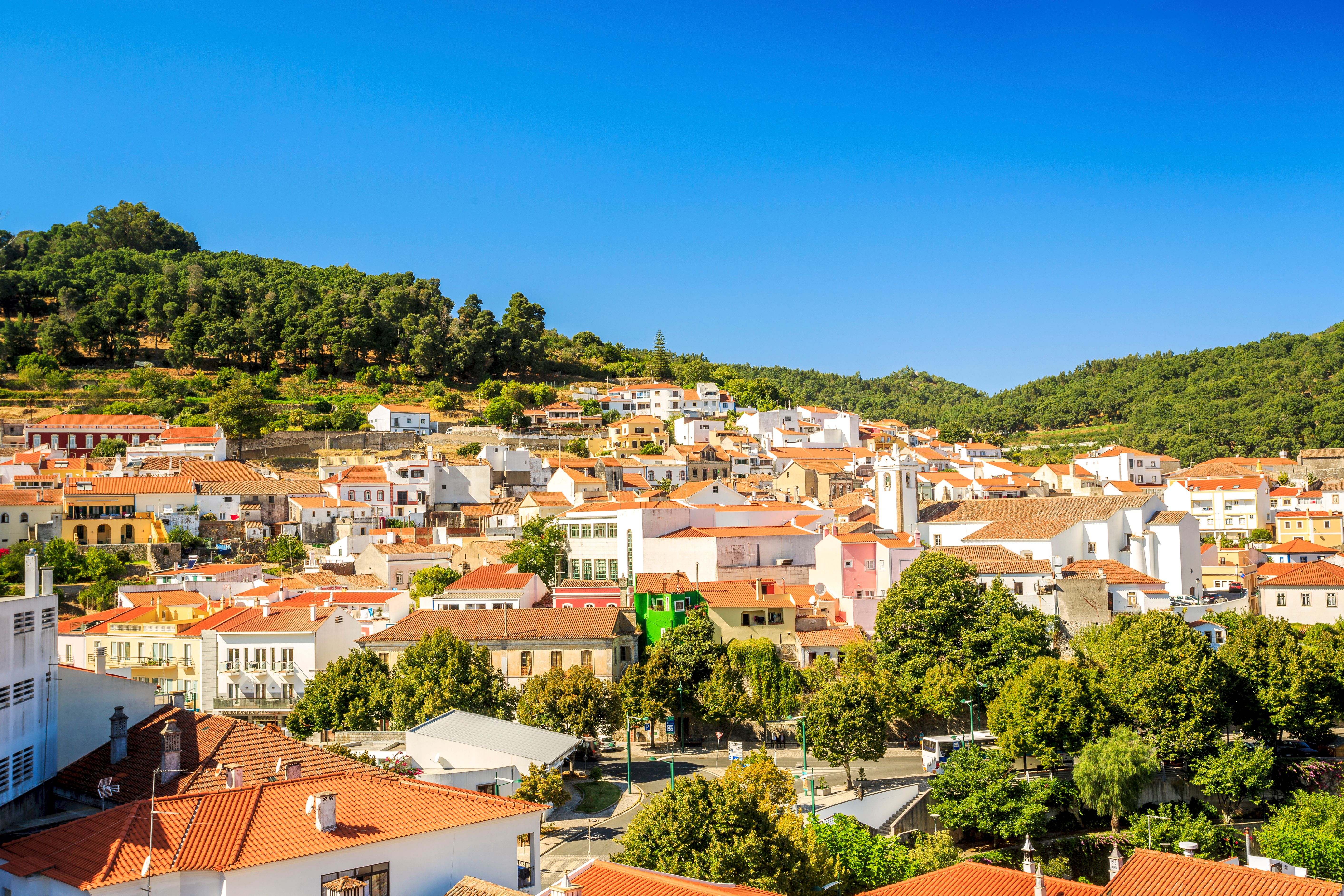 A view of the mountain village of Monchique in the Algarve, Portugal