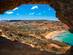 A landscape view from Tal-Mixta Cave in Gozo, Malta
