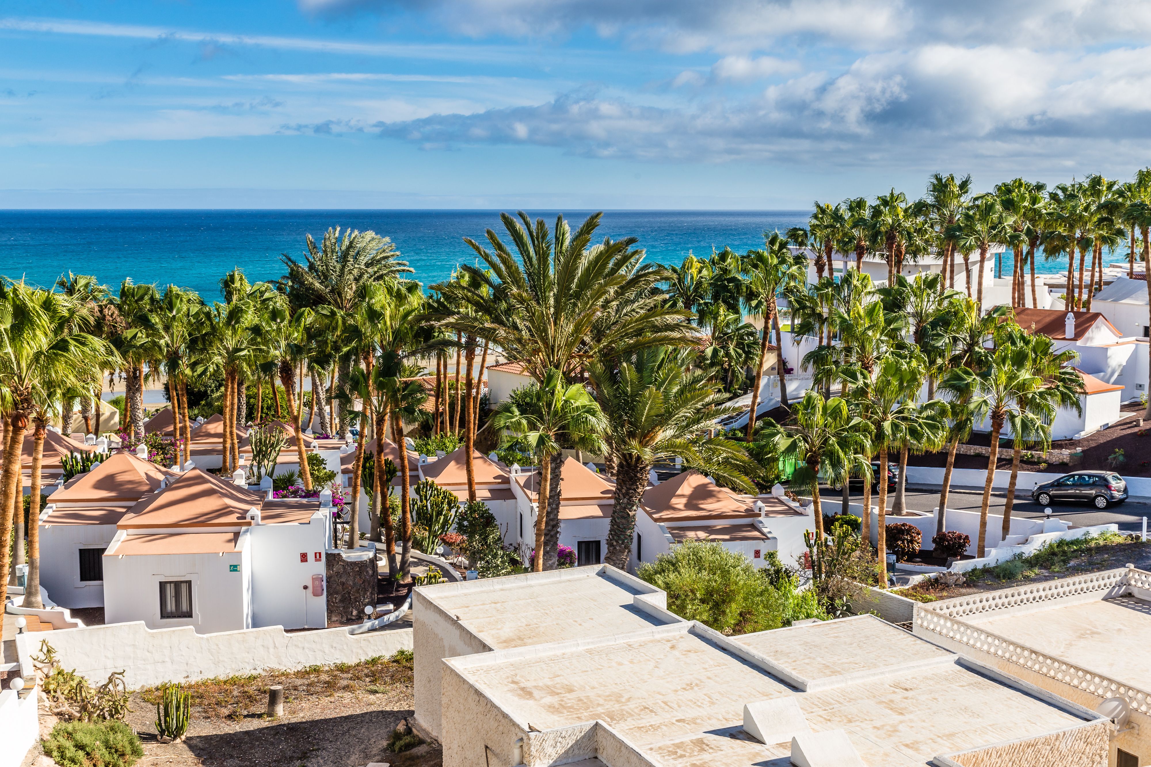 A view of holidays bungalows in Costa Calma, Fuerteventura