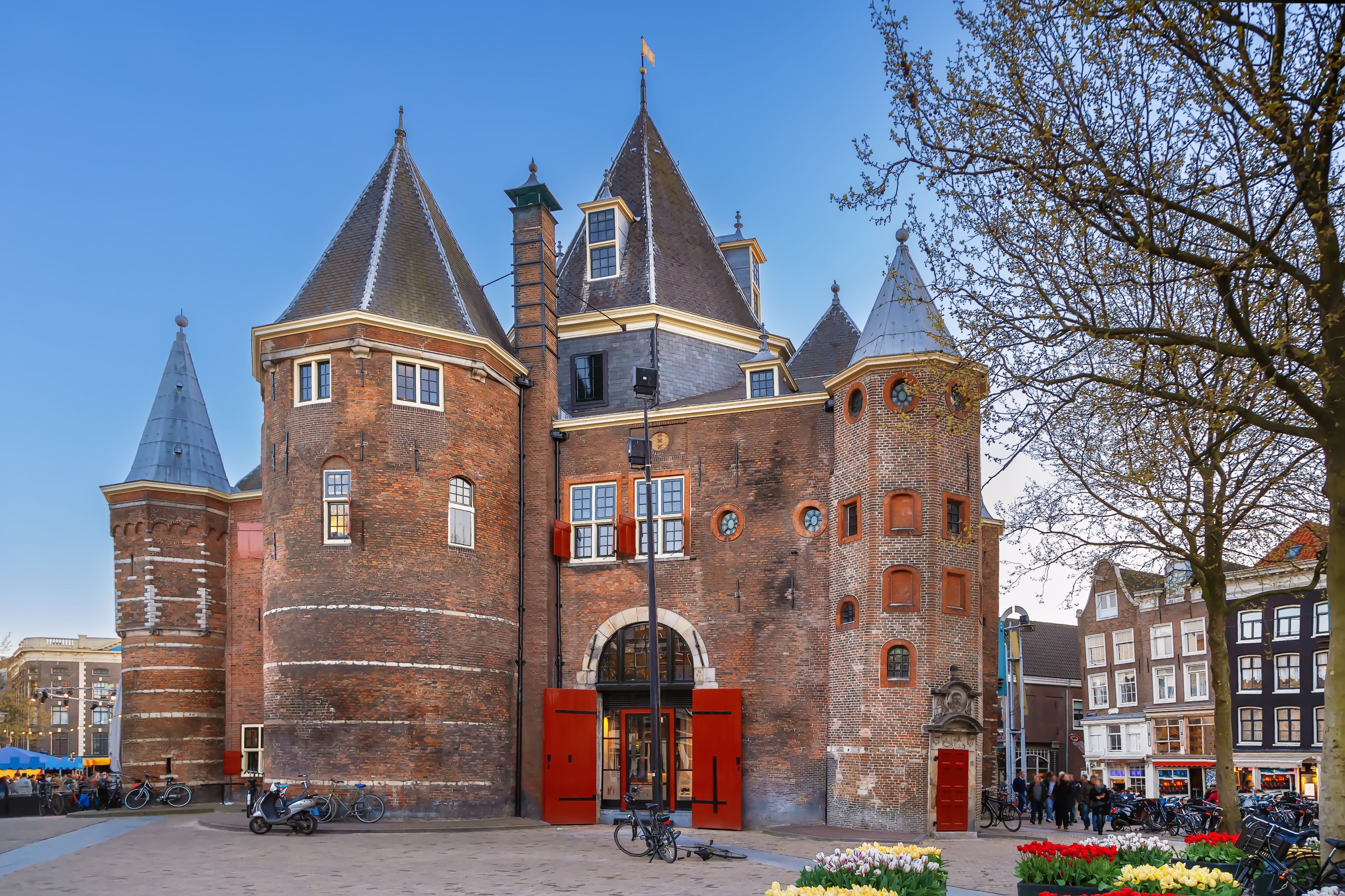The Waag (weigh house) in Nieuwmarkt square in Amsterdam