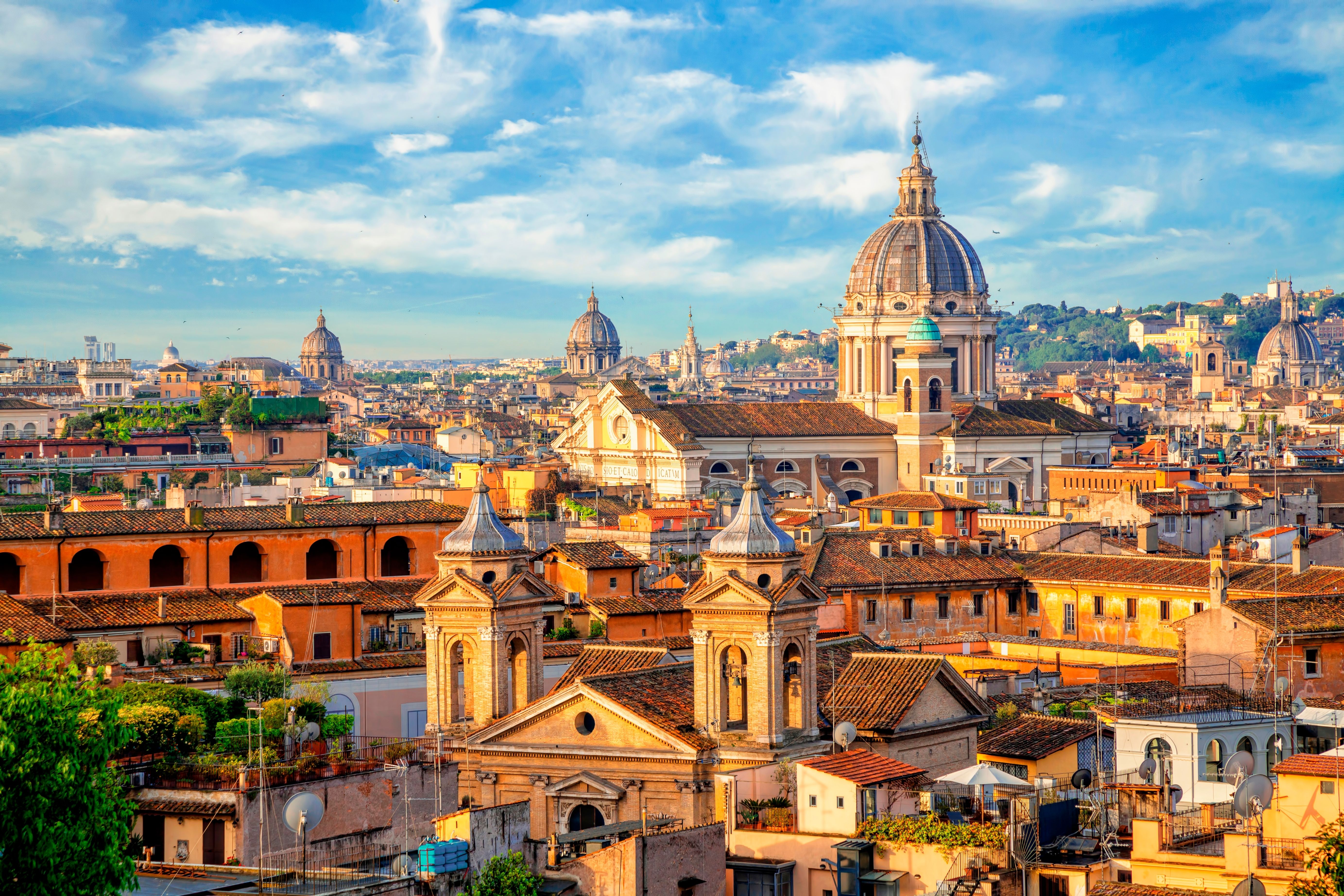 Rooftop view of Rome in Italy