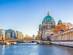 A view of Berlin Cathedral and Museum Island across the Spree River in Berlin, Germany