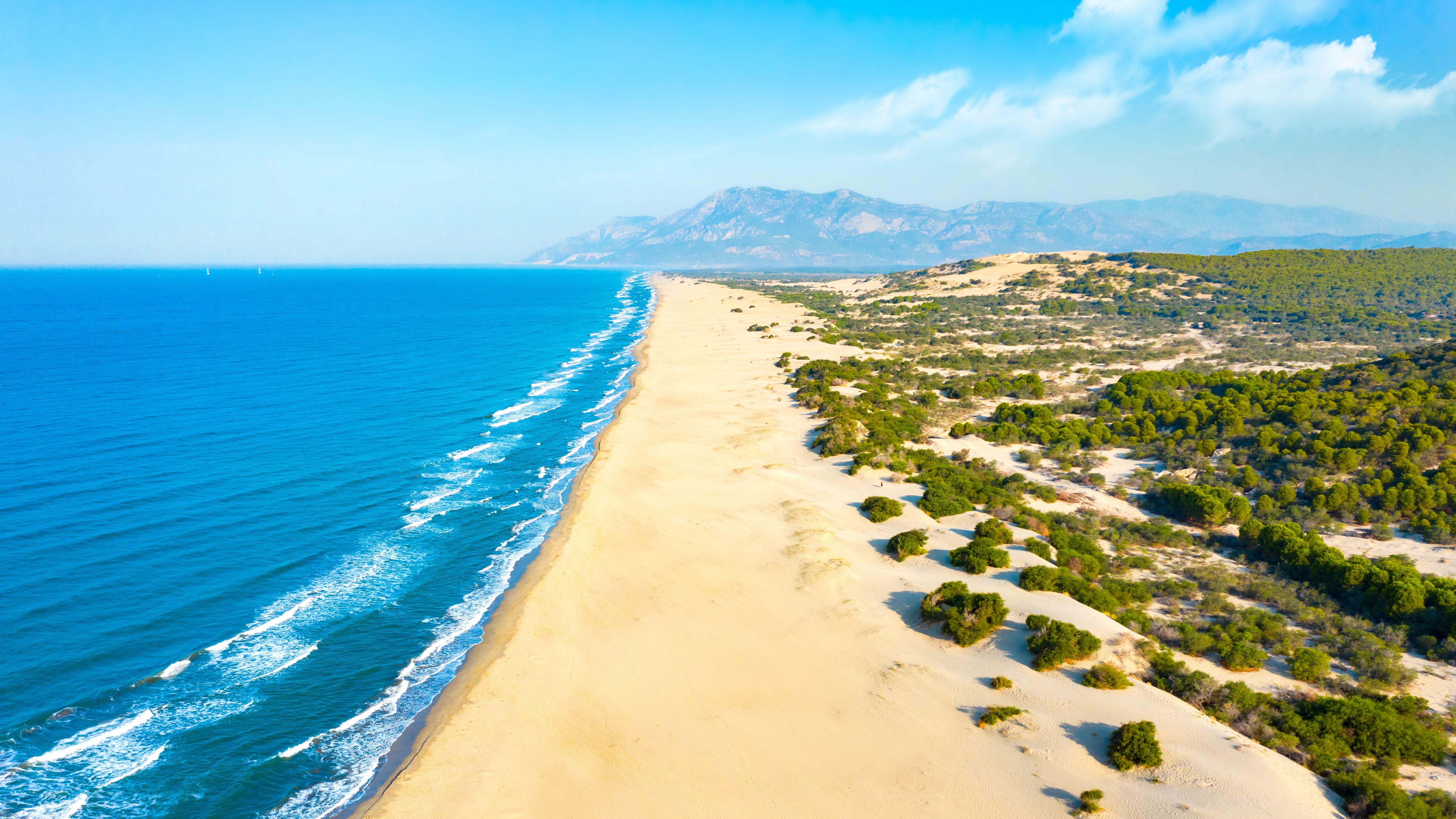 A view of Patara Beach in the Antalya region of Turkey