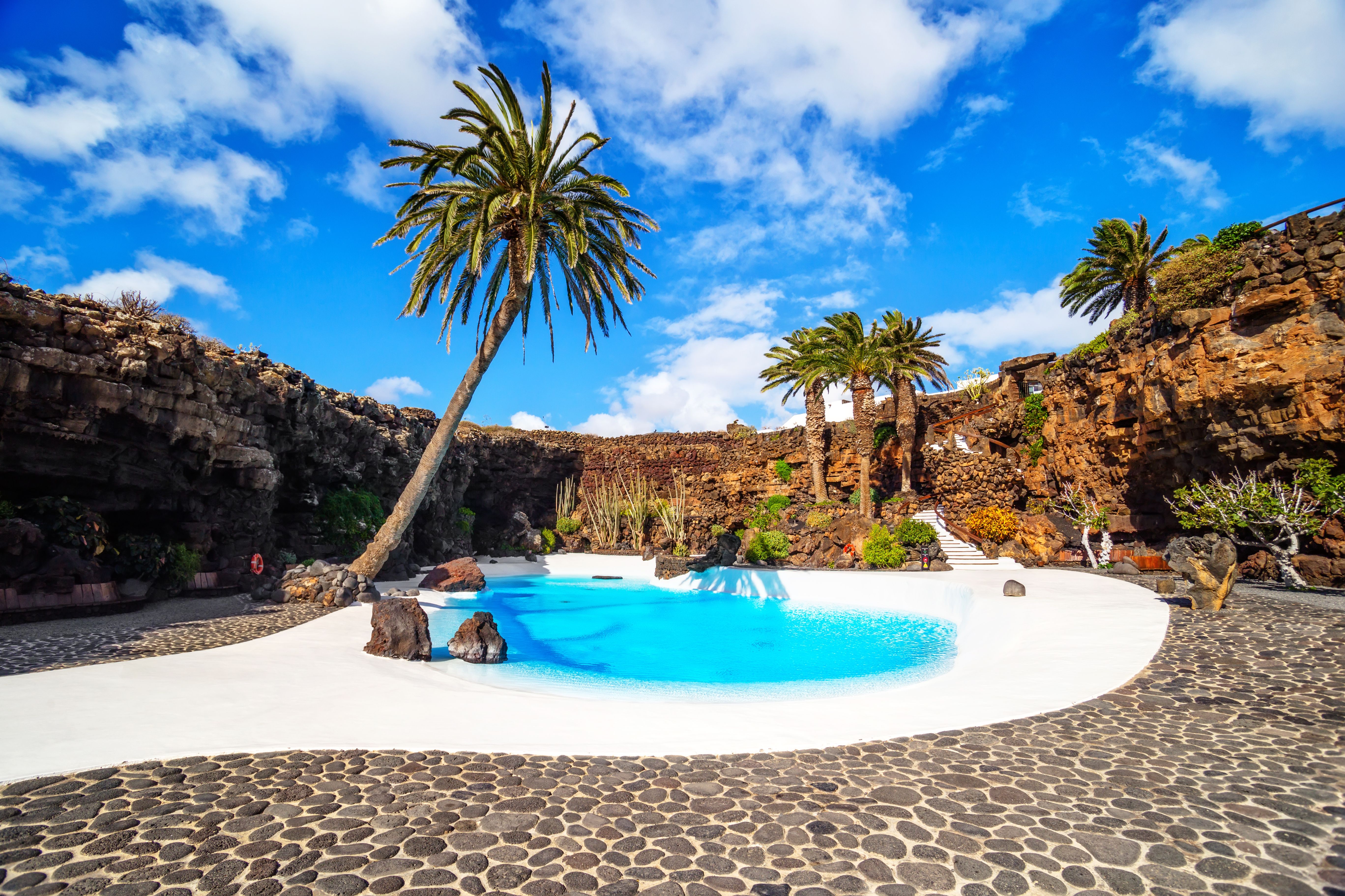 A view of Jameos del Agua pool in Lanzarote