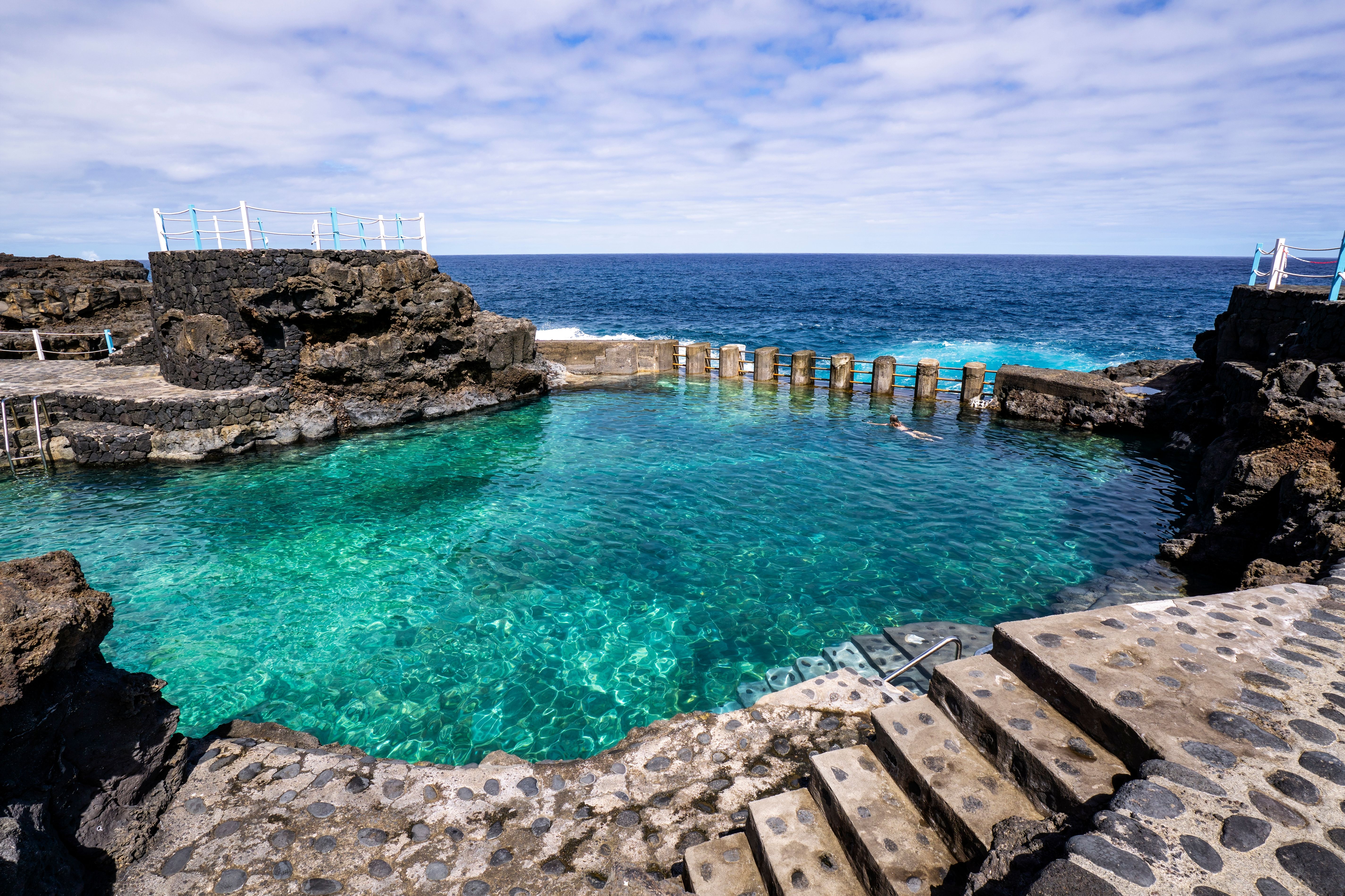 Charco Azul natural seawater pool on the Canary Island of La Palma