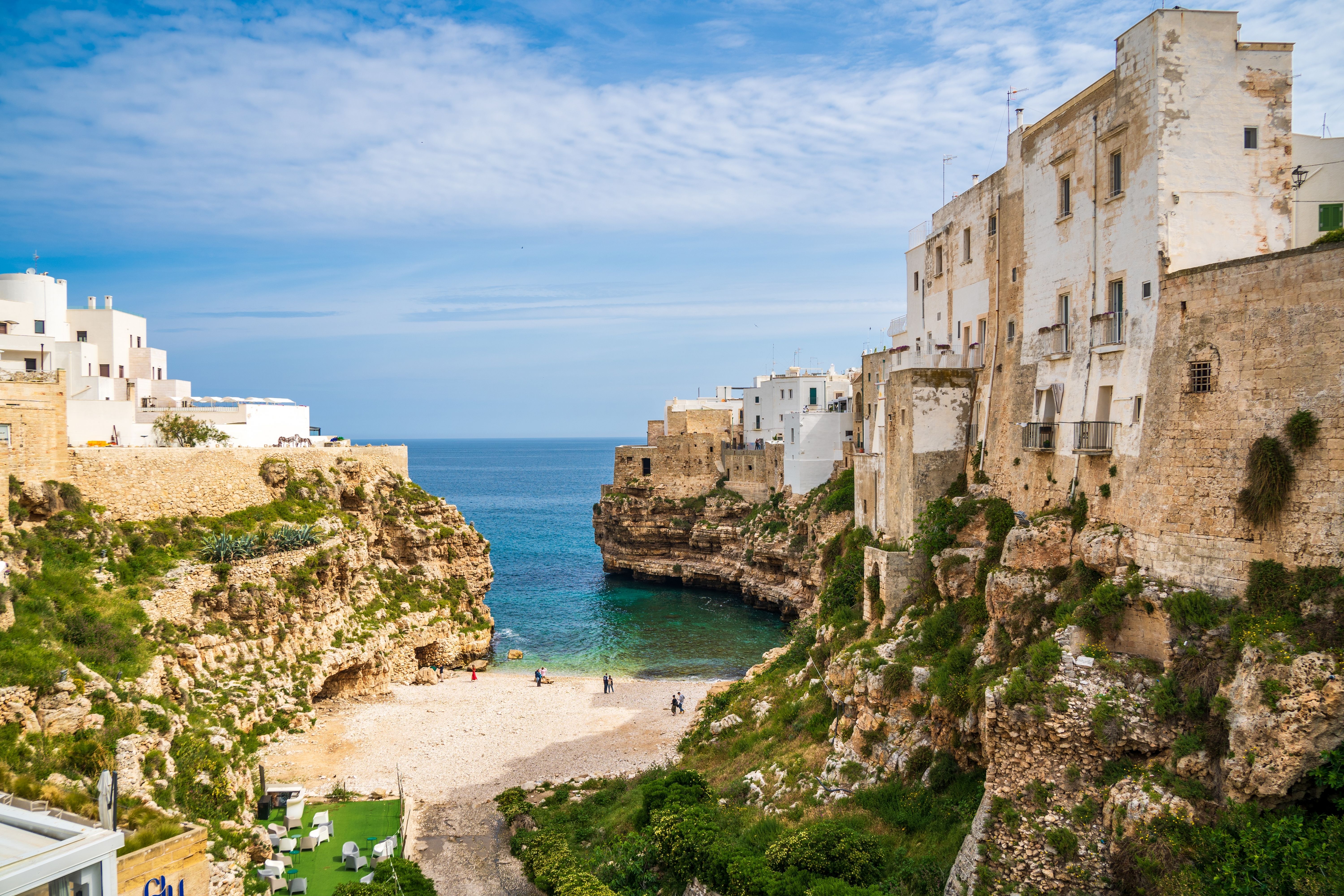 A view of Polignano a Mare in Puglia, Italy