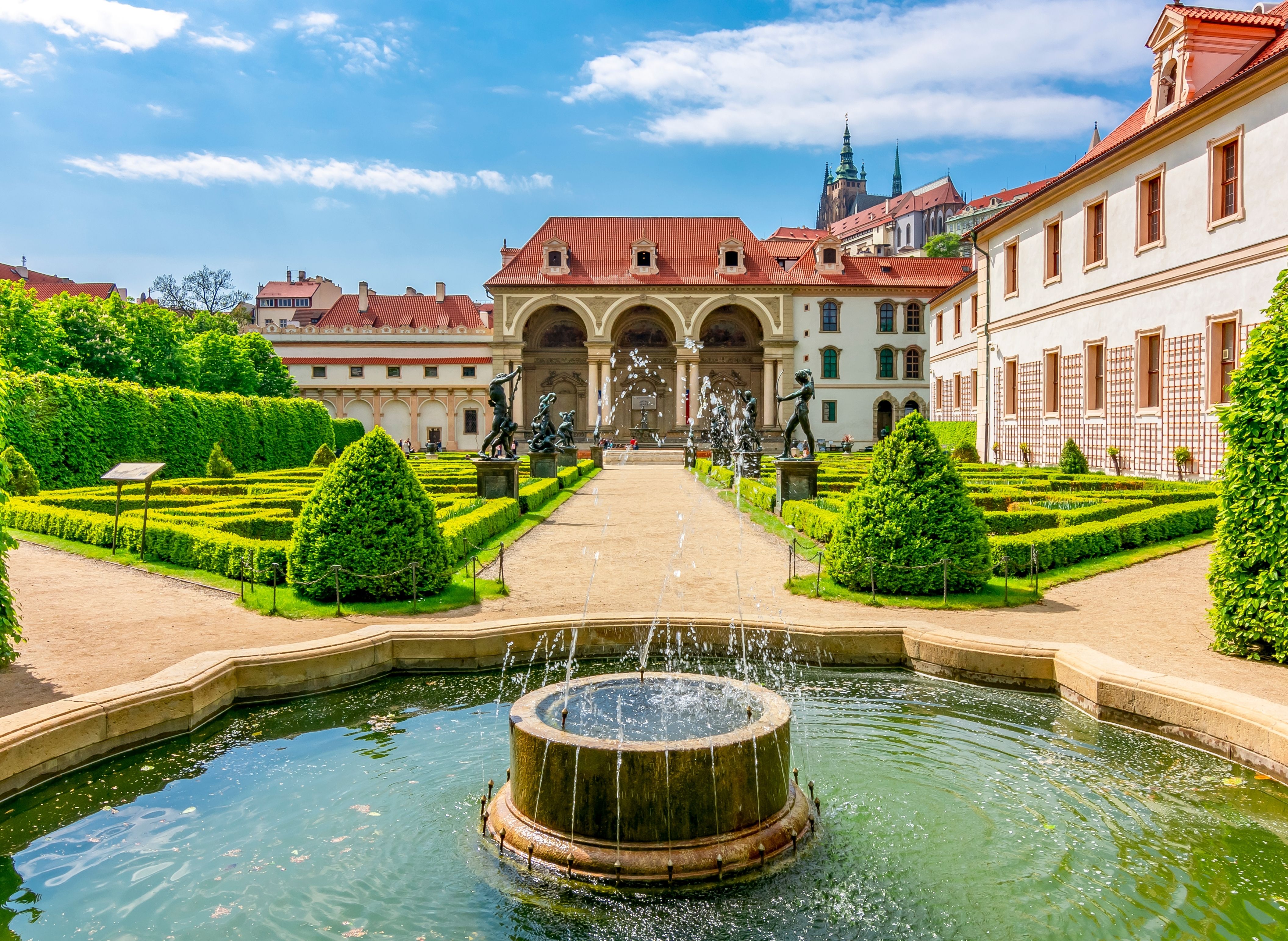 Wallenstein palace and gardens in Mala Strana, Prague, Czech Republic