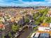 Panoramic aerial view of Amsterdam on a beautiful summer day