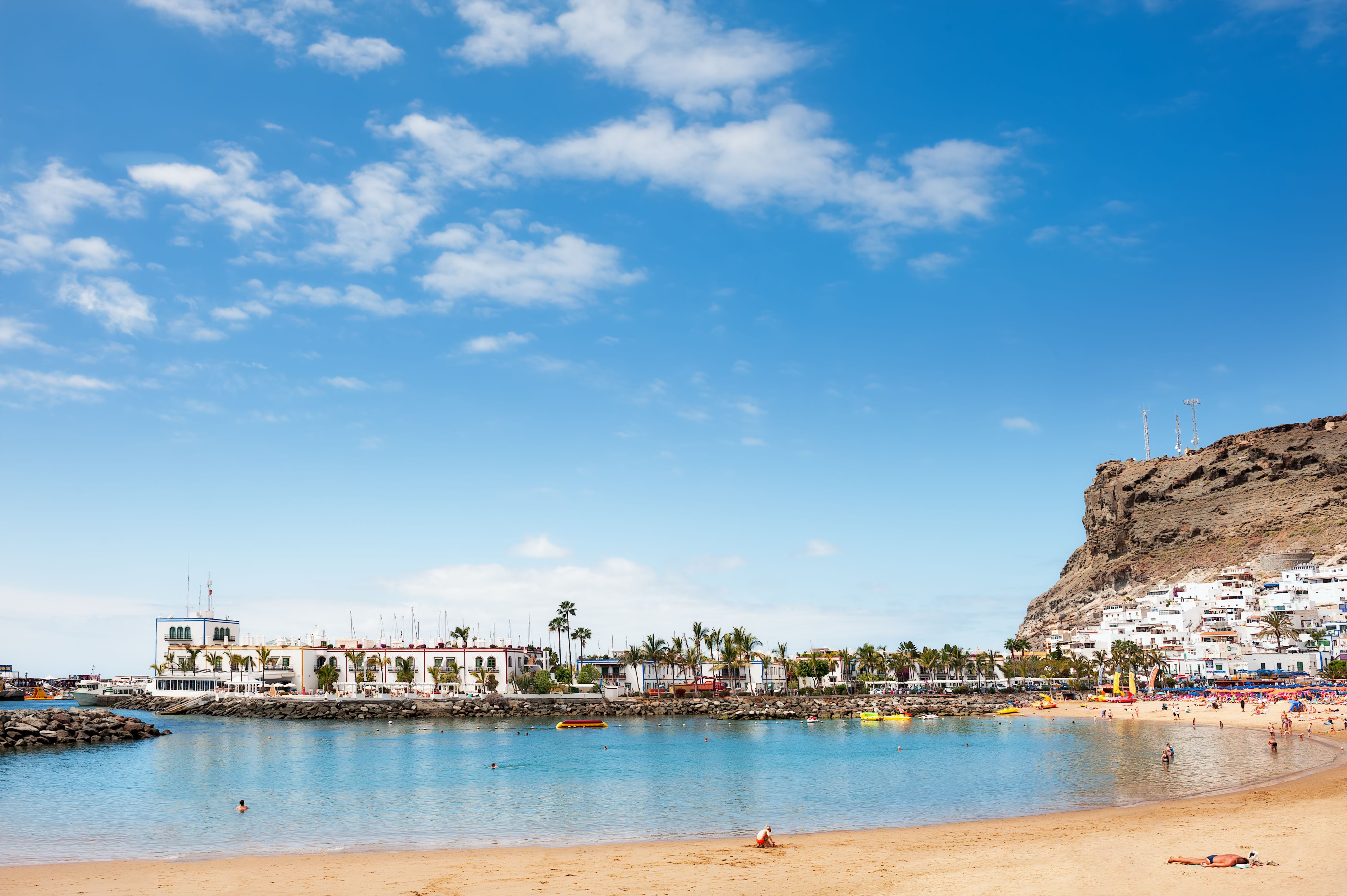 A view of  Playa de Mogán in Gran Canaria
