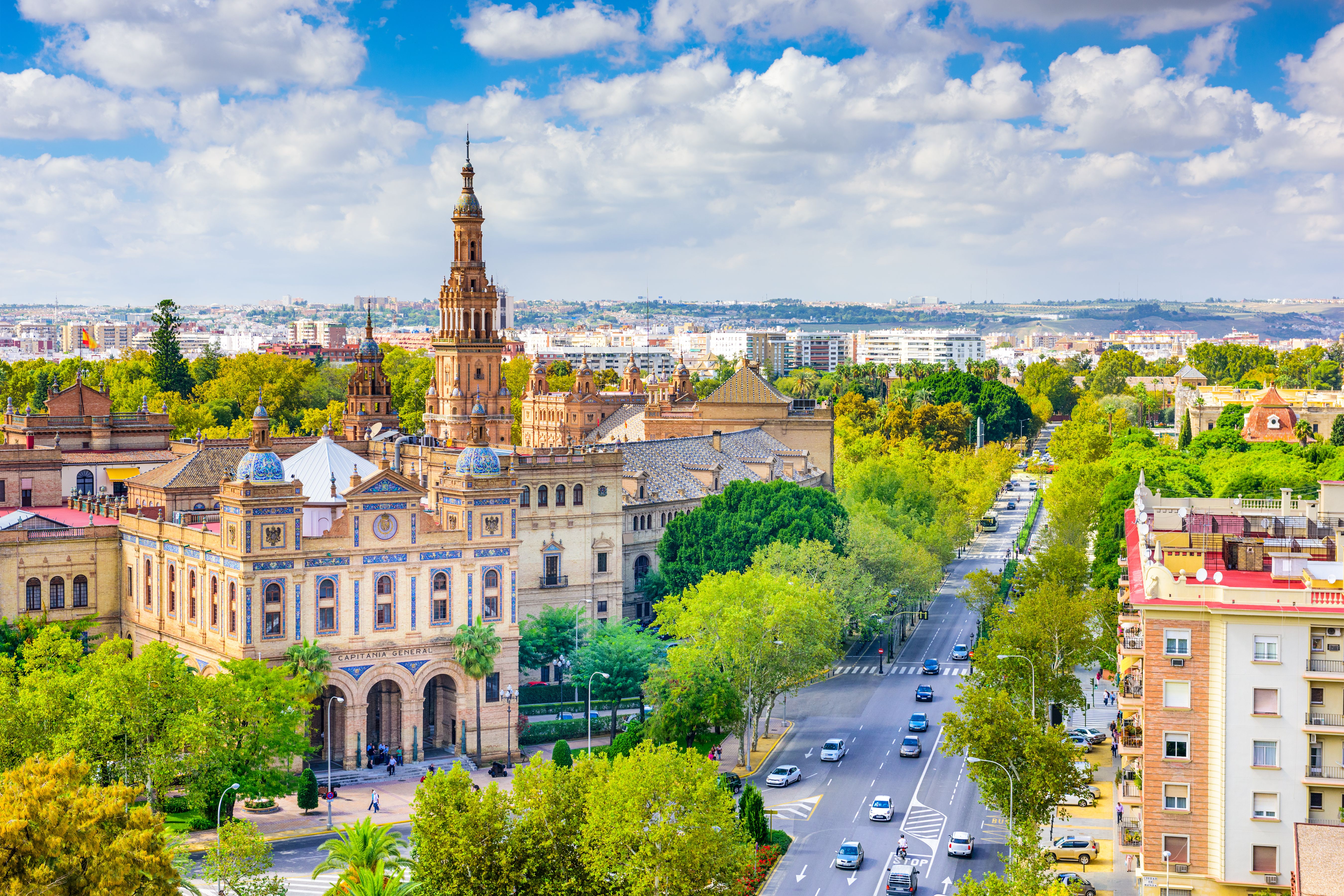 A cityscape view of Seville, Spain