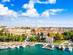 A view over Pula city with the ancient Roman arena in Croatia