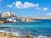 A view of Bugibba beach in Malta