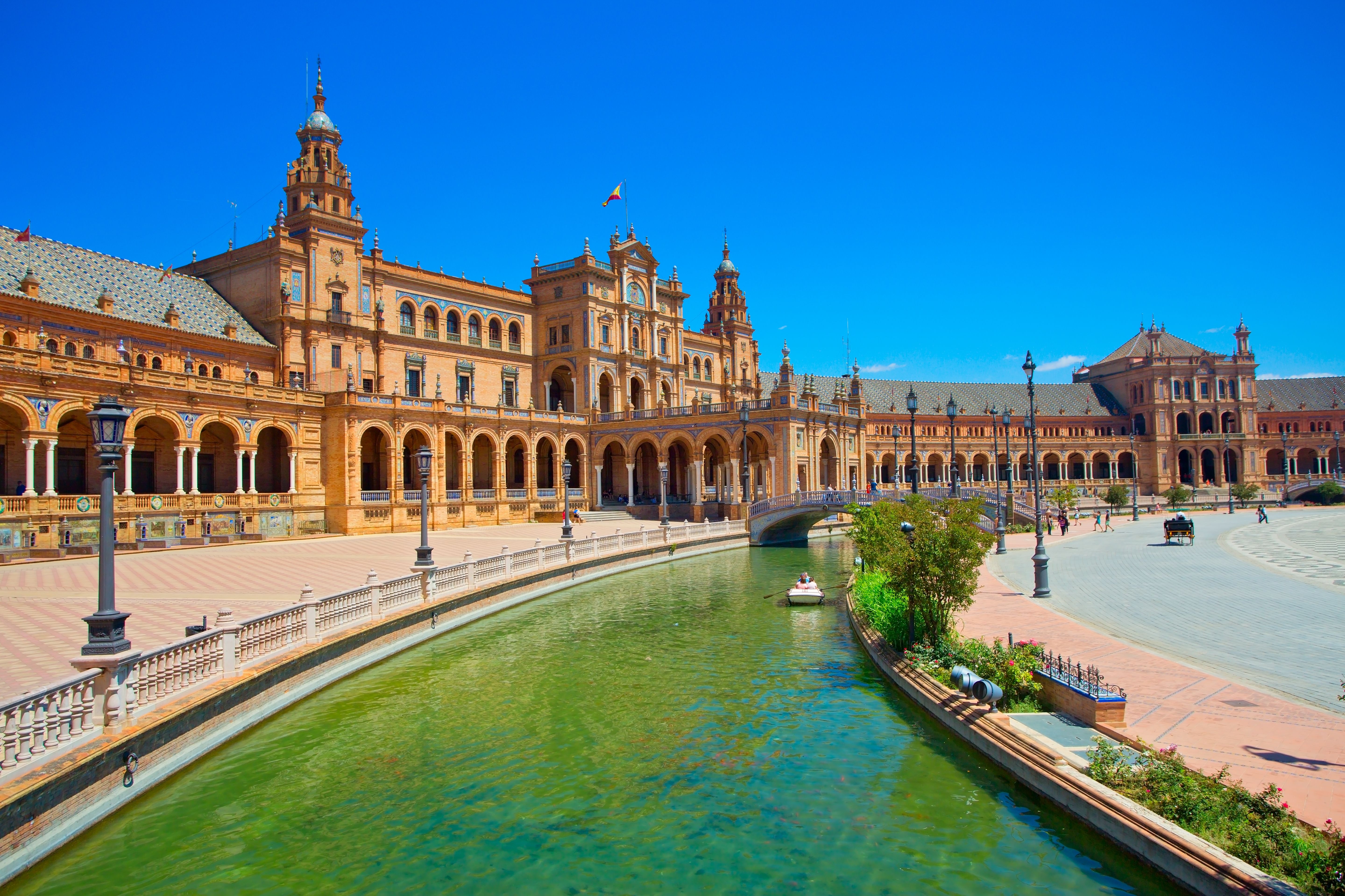A view of the Plaza de Espana in Seville, Spain