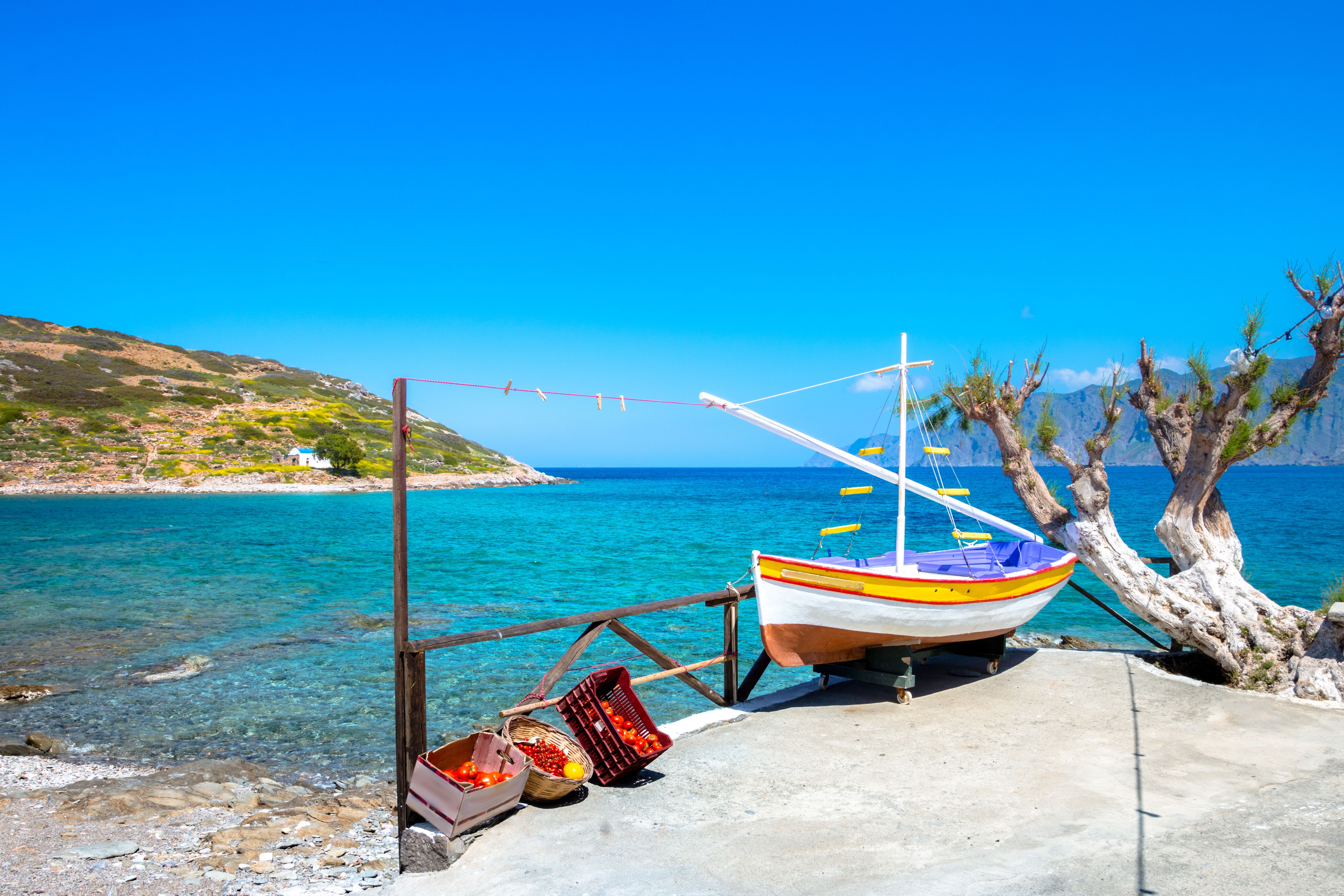 Small fishing village of Mochlos in Crete, Greece