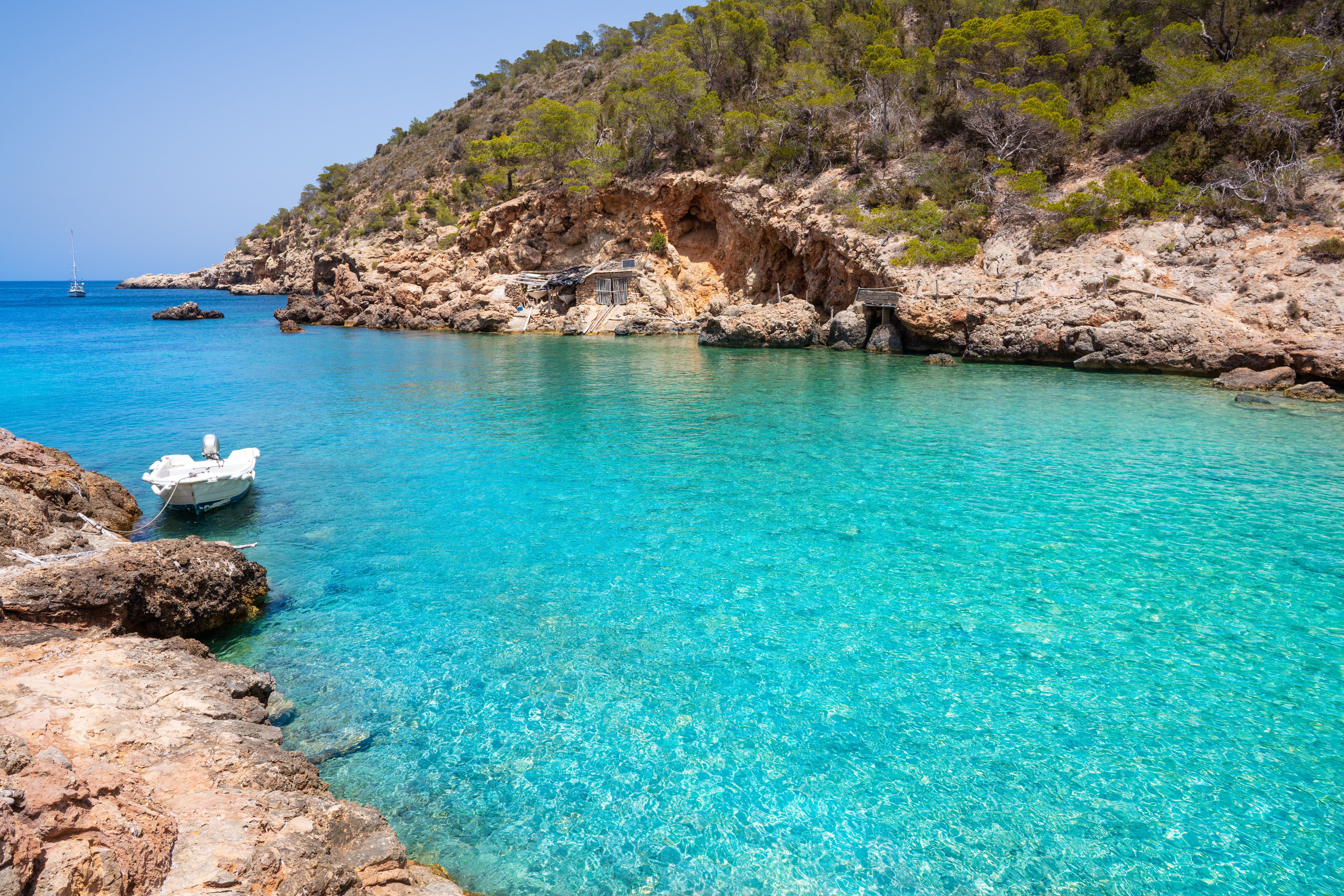 Cala Xuclar beach in Ibiza