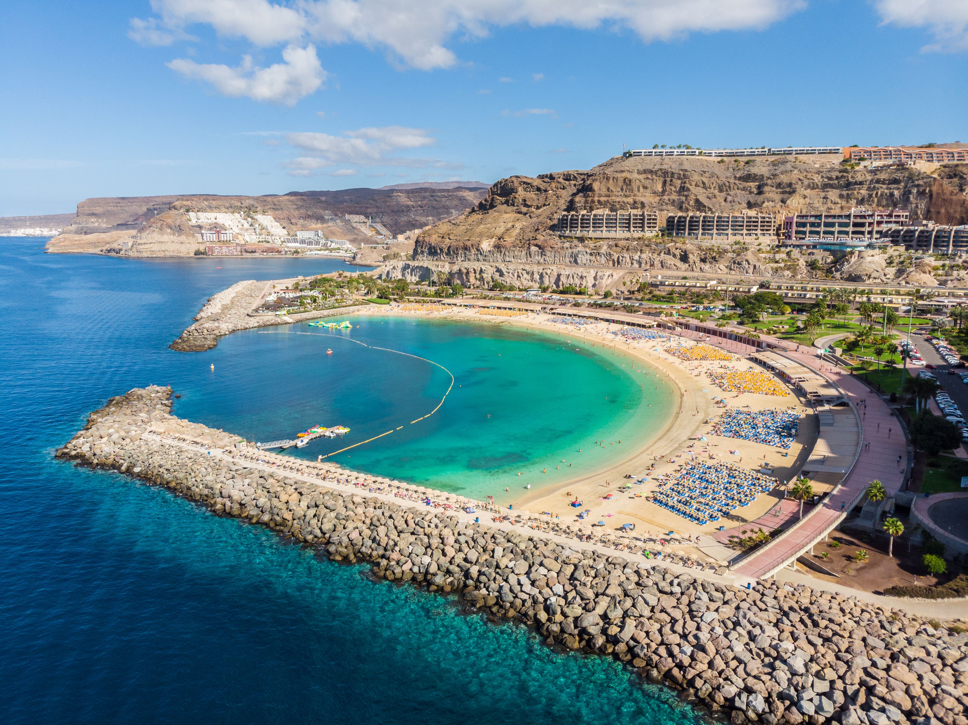 A view of Amadores beach in Gran Canaria