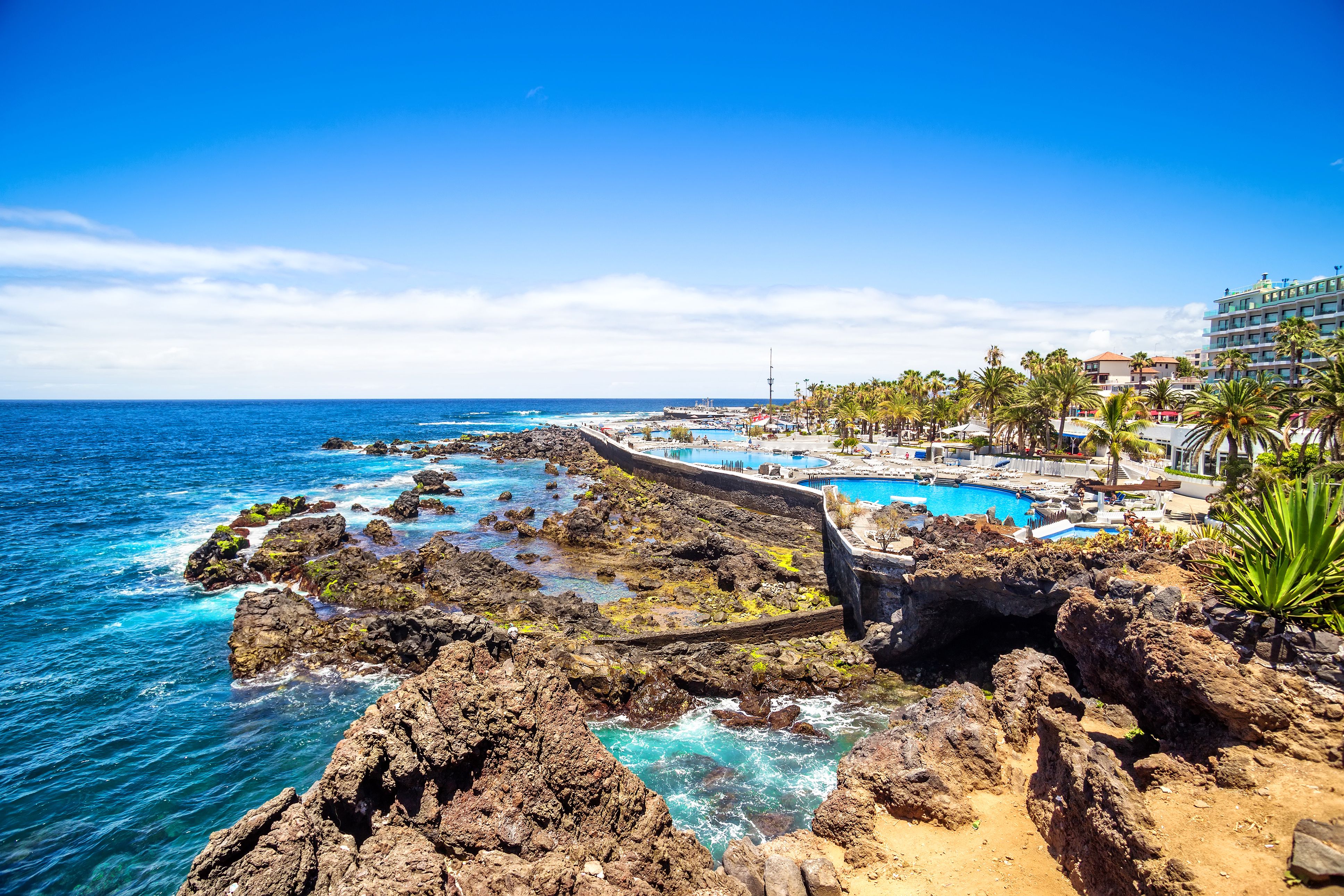 The Lake Martianez swimming pool complex in Puerto de la Cruz, Tenerife
