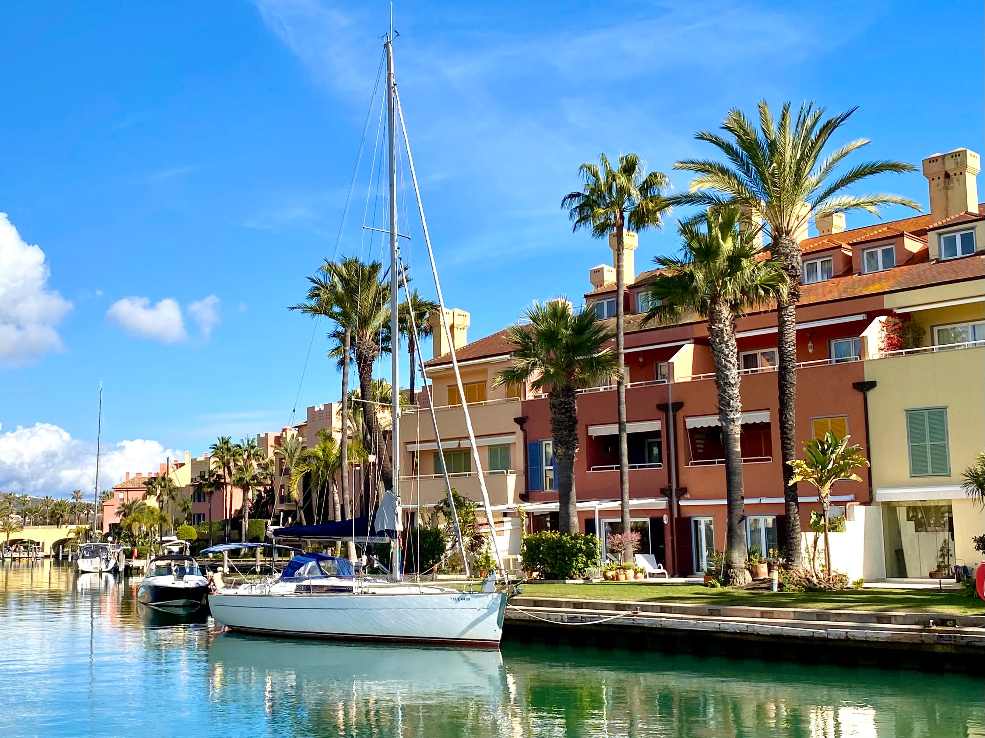 View of the marina in Sotogrande, Costa del Sol, Spain