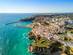 Aerial view of marina and cliffs in Albufeira, Algarve, Portugal